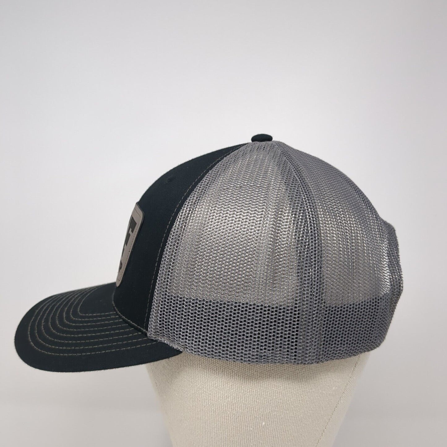 GMF Steel Group Patch Snapback Trucker Hat Black One Size Mesh Back