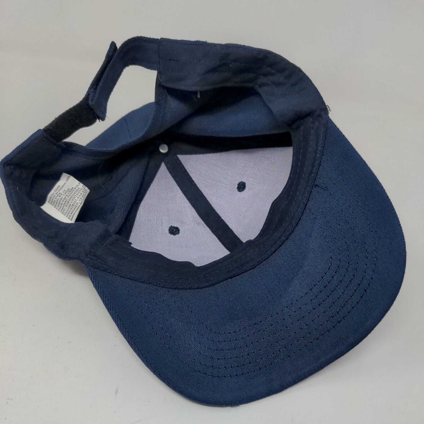 Unbranded Men's Strapback Hat Blue 100% Cotton Blank Adjustable