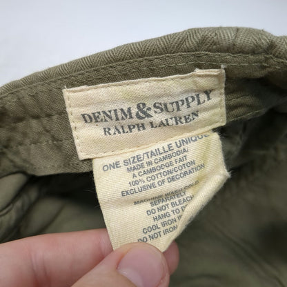 Denim & Supply Ralph Lauren 5 Panel Brown One Size Herringbone Hat Adjustable