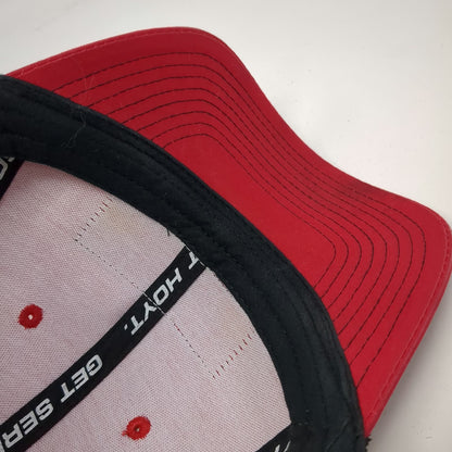 Hoyt Archery Red Black White One Size Trucker Hat Patch Snapback Hunting Gear