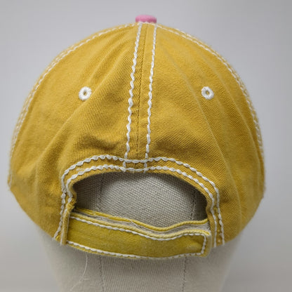 Cotton & Beach Baseball Cap Pink Blue Yellow One Size Riviera Maya Distressed