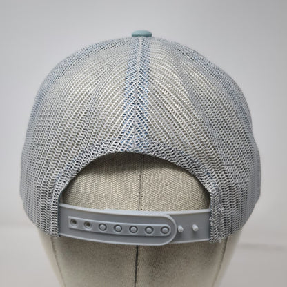 Concrete Construction Supply Blue One Size Trucker Hat Snapback Mesh Logo Rebar