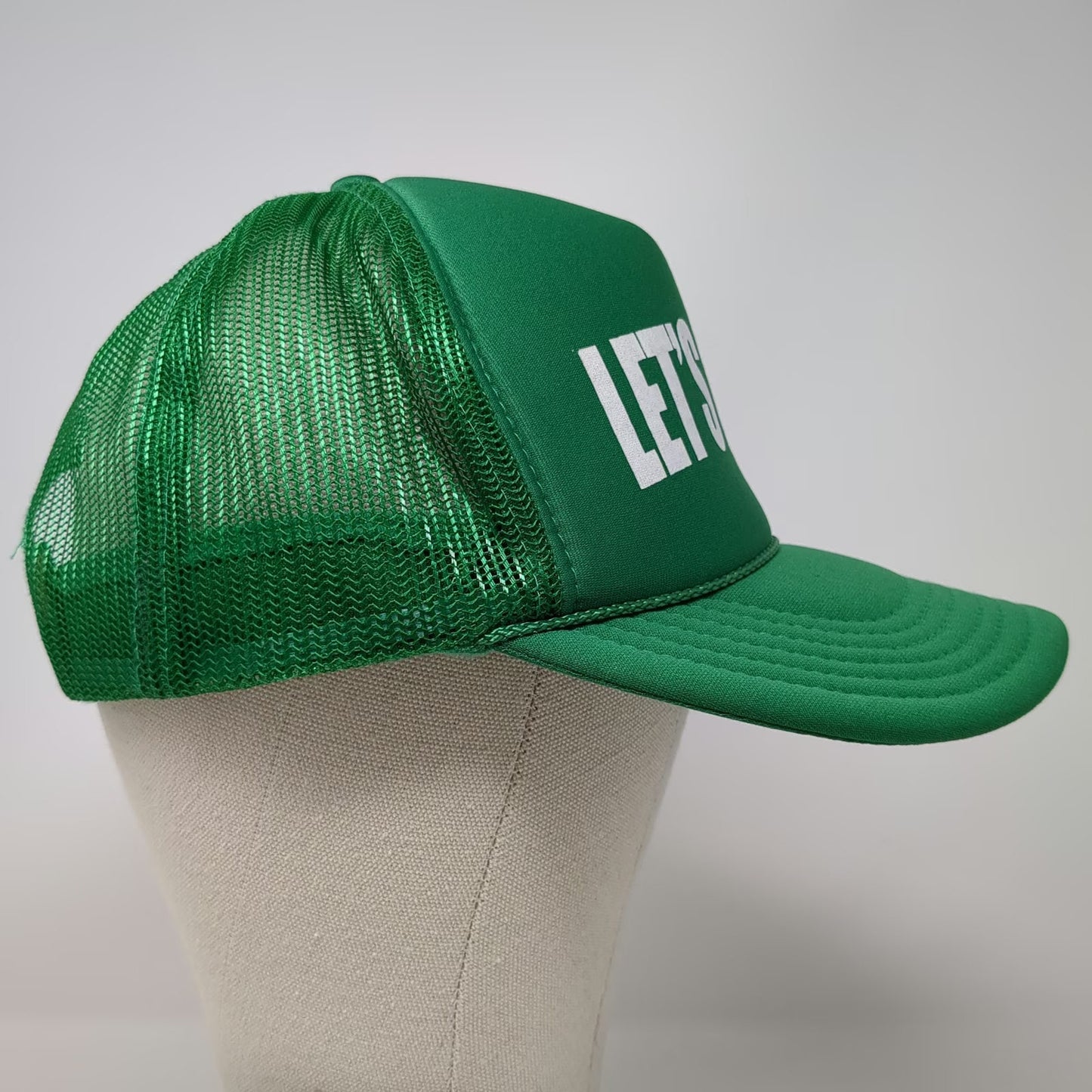 OTTO Trucker Hat Green One Size Mesh Snapback Rope Lets Rage Foam Graphic Hat
