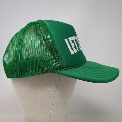 OTTO Trucker Hat Green One Size Mesh Snapback Rope Lets Rage Foam Graphic Hat