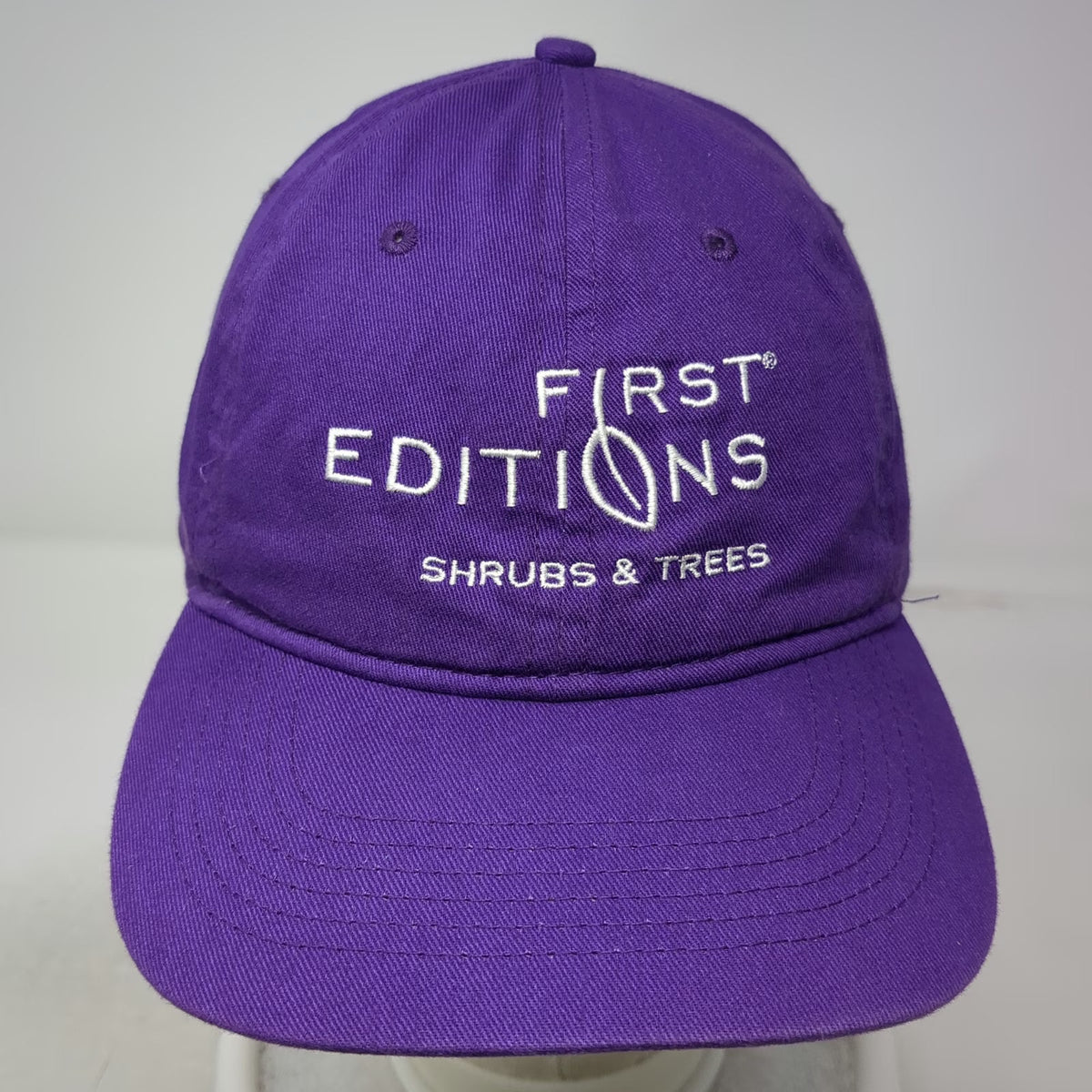 KBC Baseball Cap Purple One Size First Editions Shrubs Trees Logo Cotton Hat