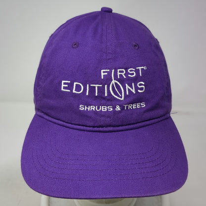 KBC Baseball Cap Purple One Size First Editions Shrubs Trees Logo Cotton Hat