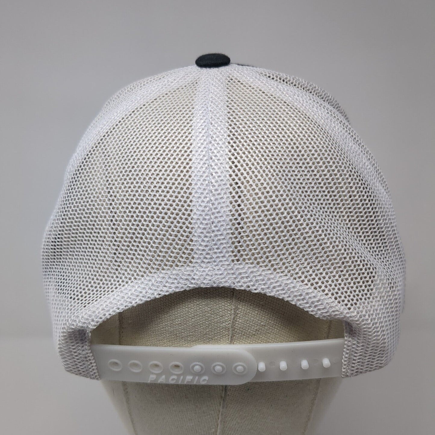 Pacific Headwear Snapback Mesh Back Trucker Hat Blue One Size Logo