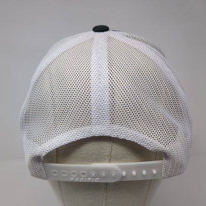 Pacific Headwear Snapback Mesh Back Trucker Hat Blue One Size Logo