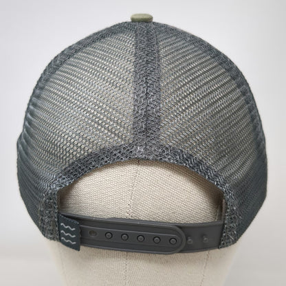 Free Fly Trucker Hat Green Gray Camo OSFM Mesh Snapback Patch Fishing Outdoor