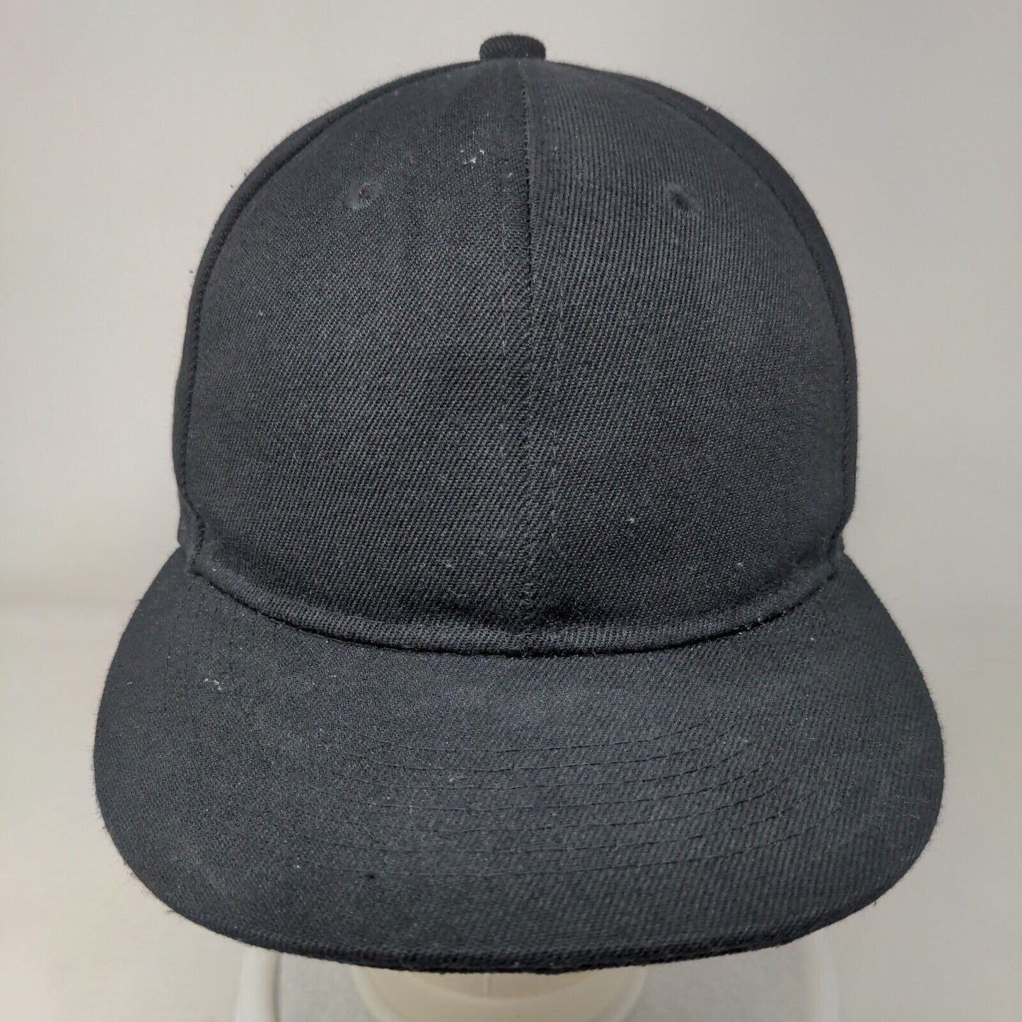 Premium Headwear Black One Size Adjustable Vented Holes 6 Panel Blank Polyester