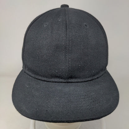 Premium Headwear Black One Size Adjustable Vented Holes 6 Panel Blank Polyester