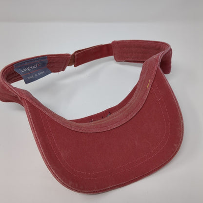 Talco Diamond Sun Visor Hat Red OSFA Adjustable Embroidered Adjustable Legend