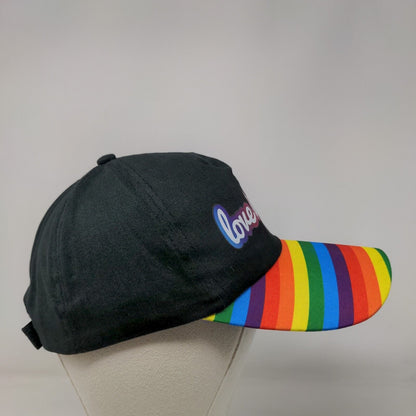 Love is Love Rainbow Strapback Hat Multicolor One Size Adjustable Colorful
