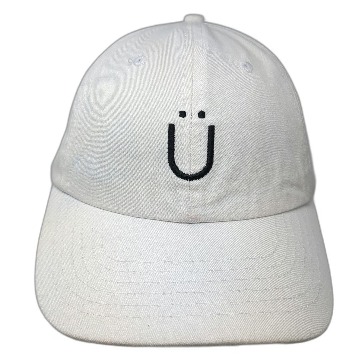 Quake City Caps Baseball Cap White OS Embroidered Logo Snapback Hat Curved Brim