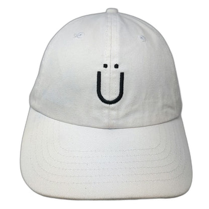 Quake City Caps Baseball Cap White OS Embroidered Logo Snapback Hat Curved Brim