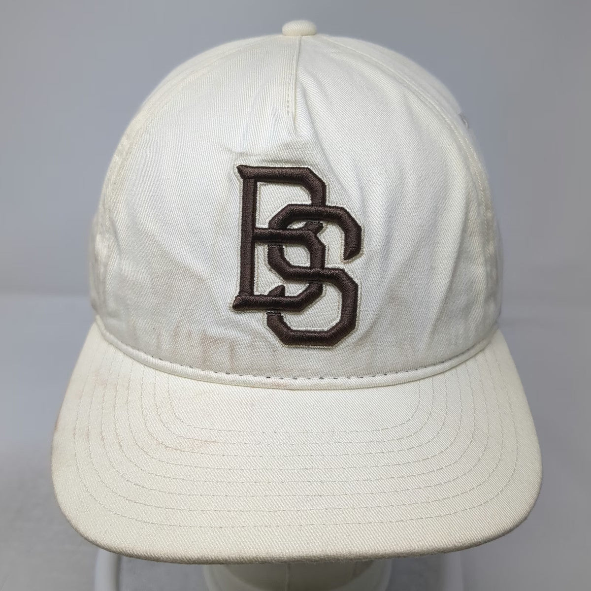 Punk Inc 5 Panel Beige Hat One Size Intertwined BS Logo Eli Sux Snapback Cotton