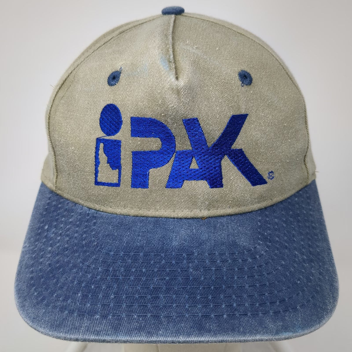 Cobra Caps 5 Panel Hat Beige Blue One Size Idaho iPAK Strapback Adjustable Logo