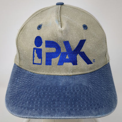 Cobra Caps 5 Panel Hat Beige Blue One Size Idaho iPAK Strapback Adjustable Logo