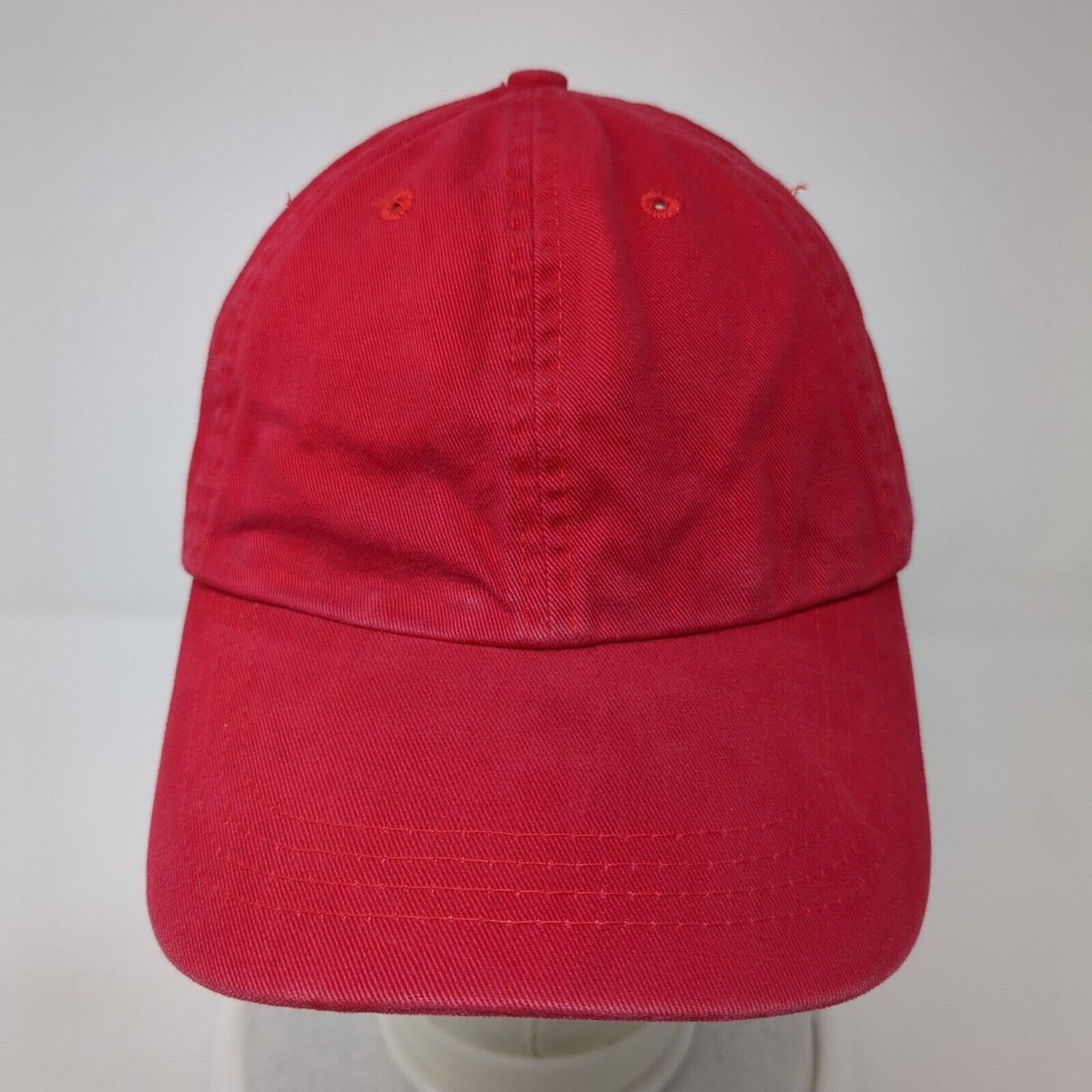 Accessories Slideback Hat Red One Size Adjustable Vented Holes 6 Panel Blank