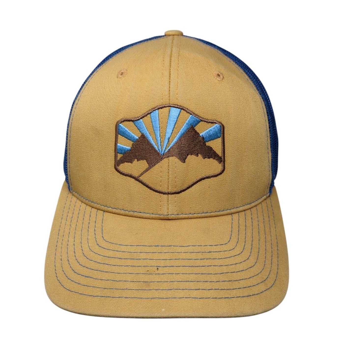 Richardson Snapback Trucker Hat Multi One Size Mesh Back Embroidered