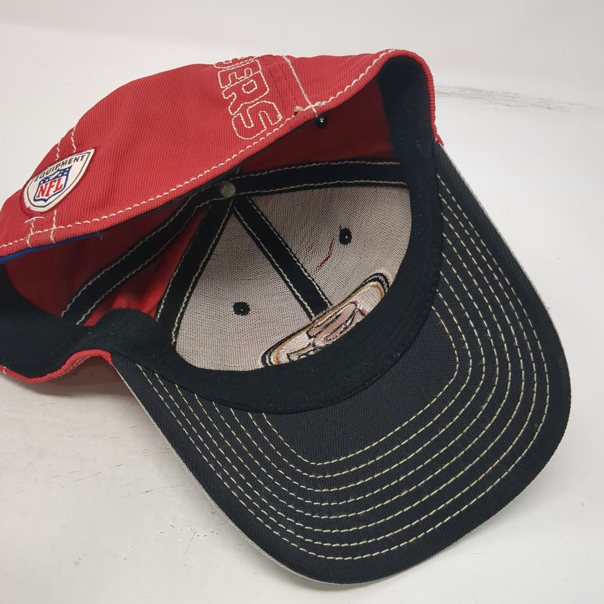 San Francisco 49ers NFL Reebok Red Gray XL Onfield Contrast Stitching Cap Hat