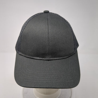 Port Authority Strapback Mesh Back Trucker Hat Gray One Size Blank