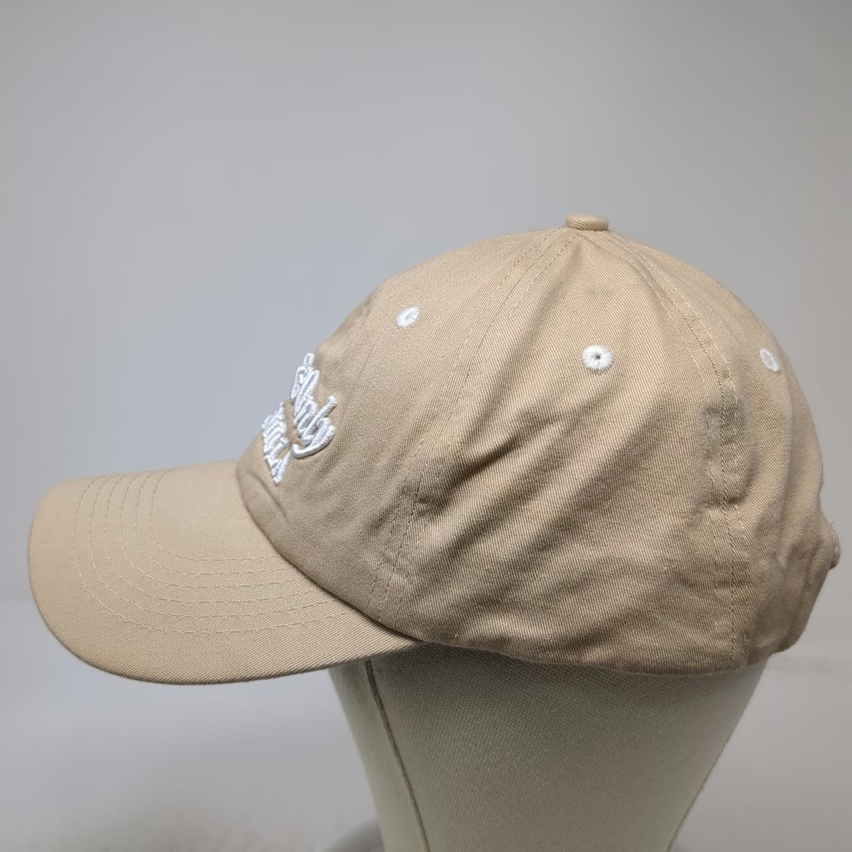 One&Only Palmilla Cotton Baseball Cap Beige One Size Strapback Curved Brim Hat