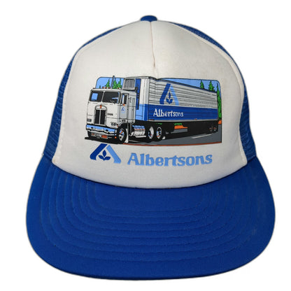 Sportcap Albertsons Semi Truck Grocery Logo Blue One Size Trucker Hat Snapback