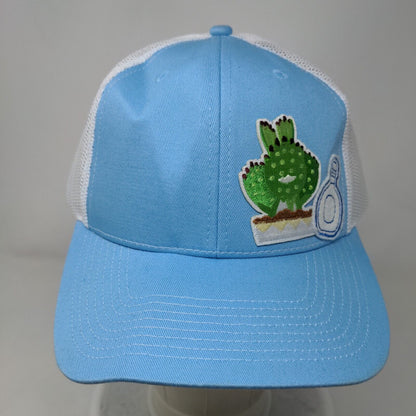 Outdoor Cap Patch Snapback Mesh Back Trucker Hat Blue Adult Colorblock