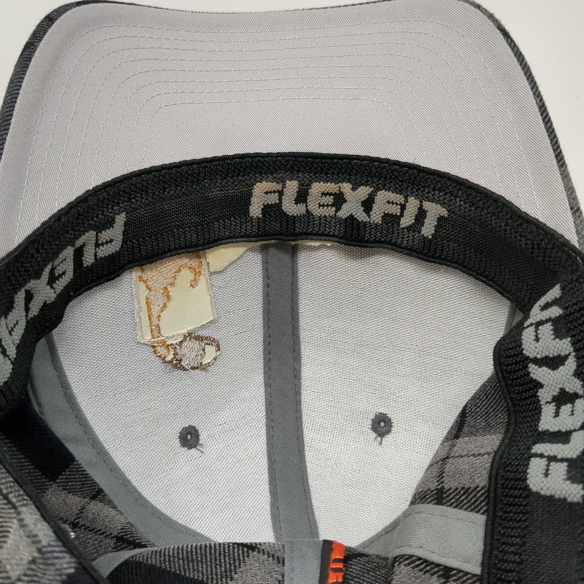 Flexfit Baseball Cap Black Gray M Drink Local Brew Plaid Beer Graphic Hat