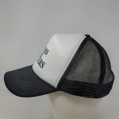 Unbranded Men's Snapback Mesh Back Hat Black White Spitters Are Quitters Logo
