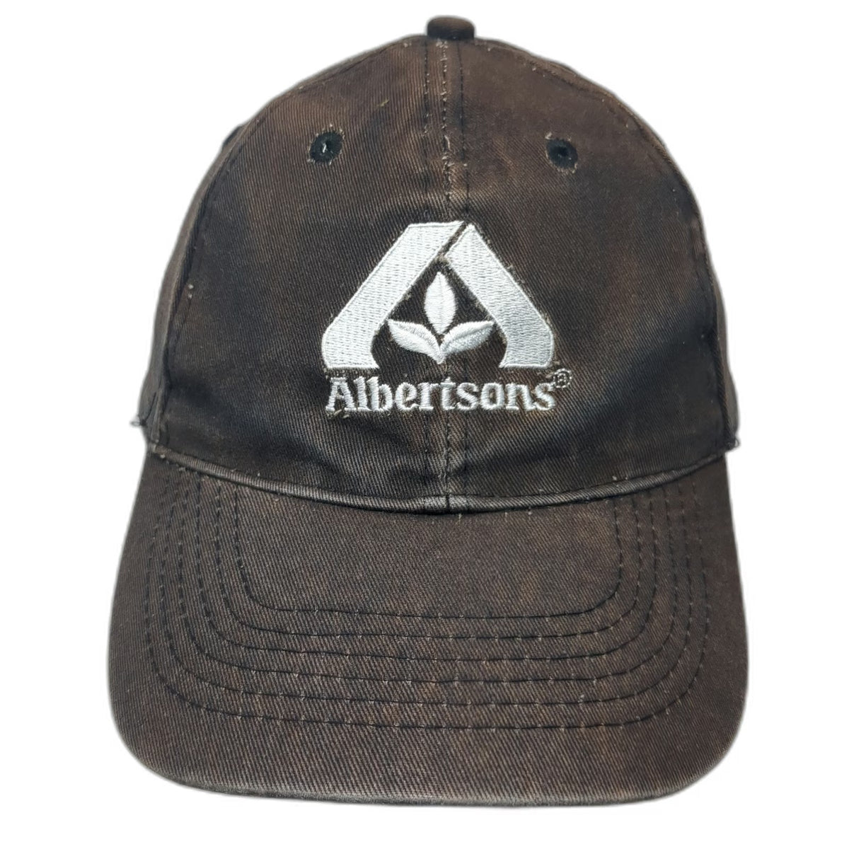 Image Solutions Albertsons Black Baseball Cap Hat OSFM Embroidered Cotton Strap