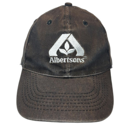 Image Solutions Albertsons Black Baseball Cap Hat OSFM Embroidered Cotton Strap