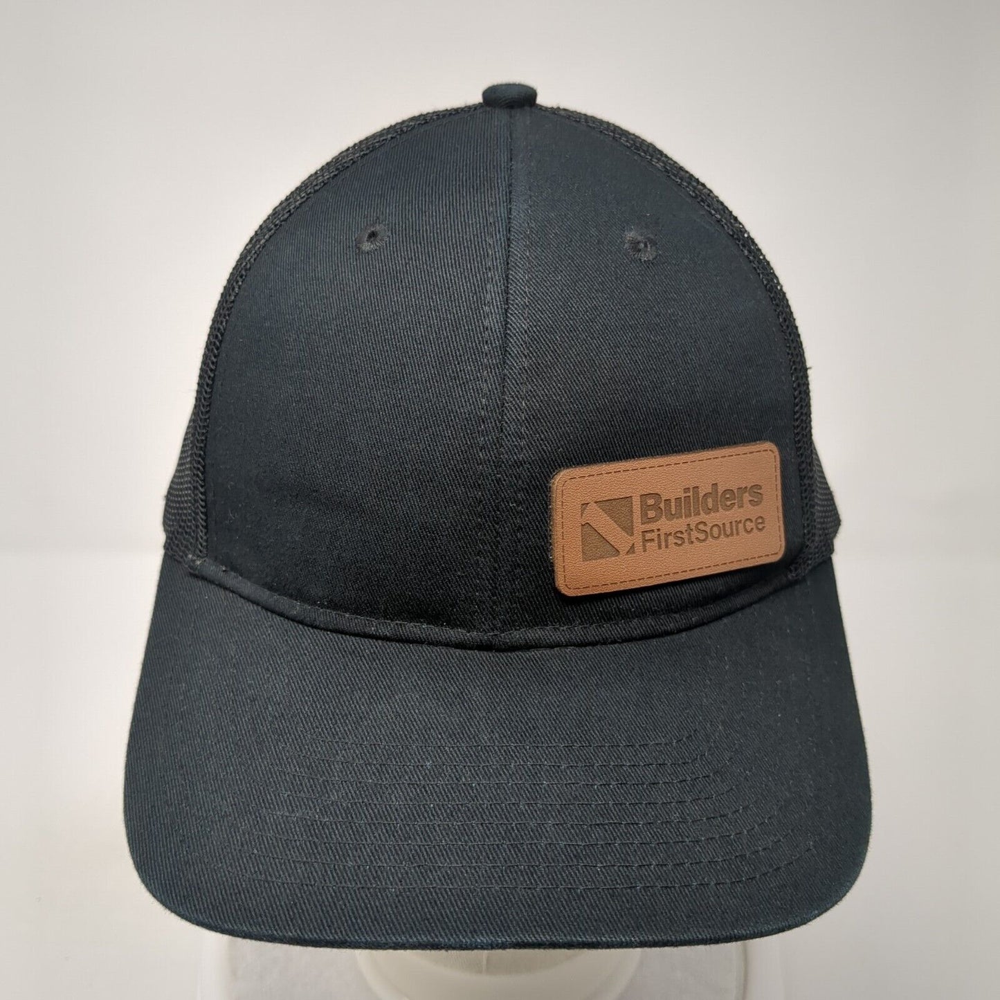 Builders First Source Snapback Trucker Hat Black OS Mesh Back Port Authority