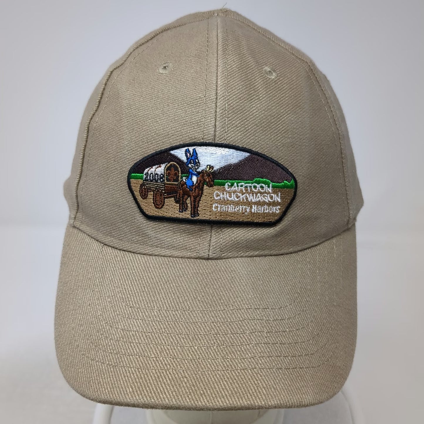 Mohr's Baseball Cap Brown One Size 2008 Cartoon Chuckwagon Patch Slideback Hat