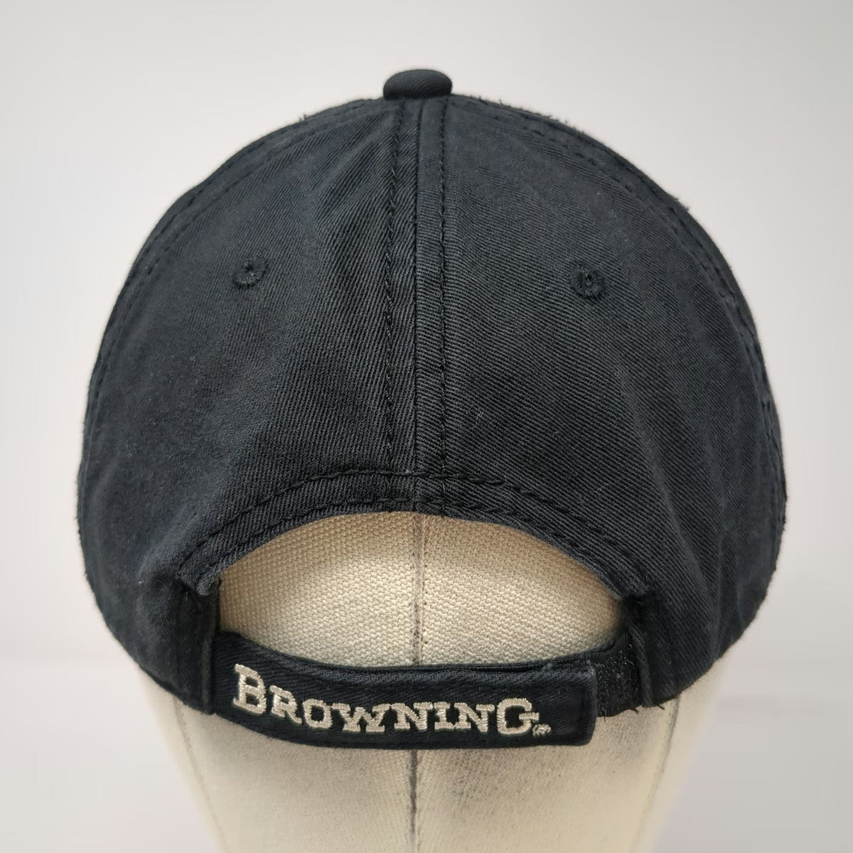 Browning Baseball Cap Black Brown White One Size Strapback Buckmark Logo Hat