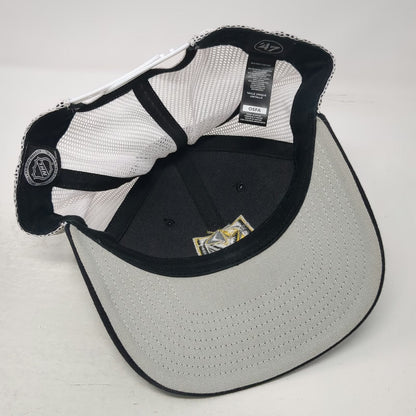 '47 Vegas Golden Knights NHL Trucker Hat Black White Gold Gray One Size Snapback