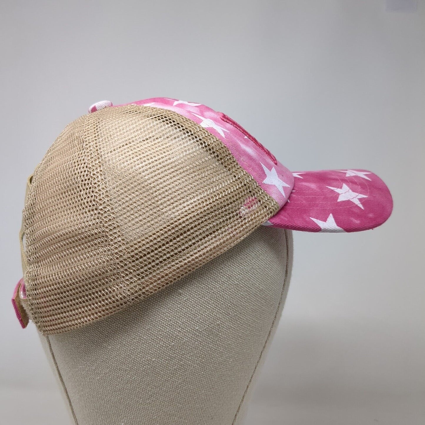 American Flag Strapback Trucker Hat Multi Kids Mesh Back Ponytail