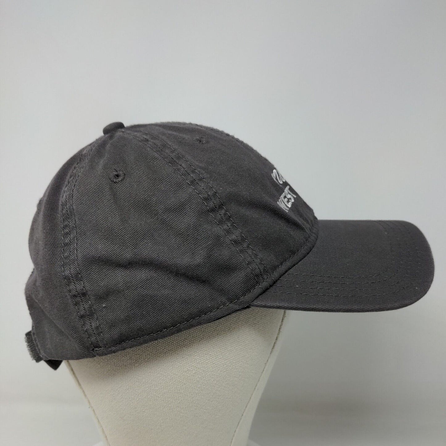 Cap America Men's Strapback Hat Gray Adjustable IU Health West Hospital Logo