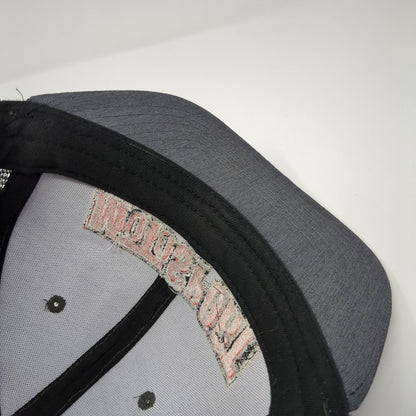 MotoSport Snapback Trucker Hat Gray One Size Mesh Back Ivory Headwear