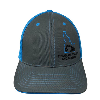 Treasure Valley Excavation Fitted Trucker Hat Multicolor L/XL Mesh Back