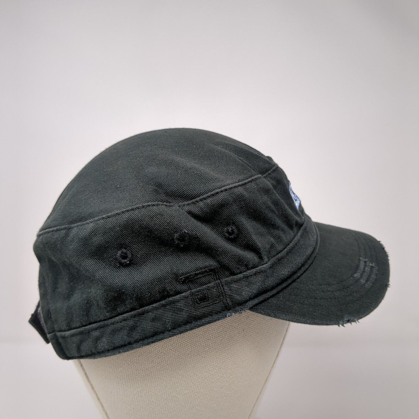 Edusa Strapback Cadet Army Hat Black OSFA Adjustable District Threads