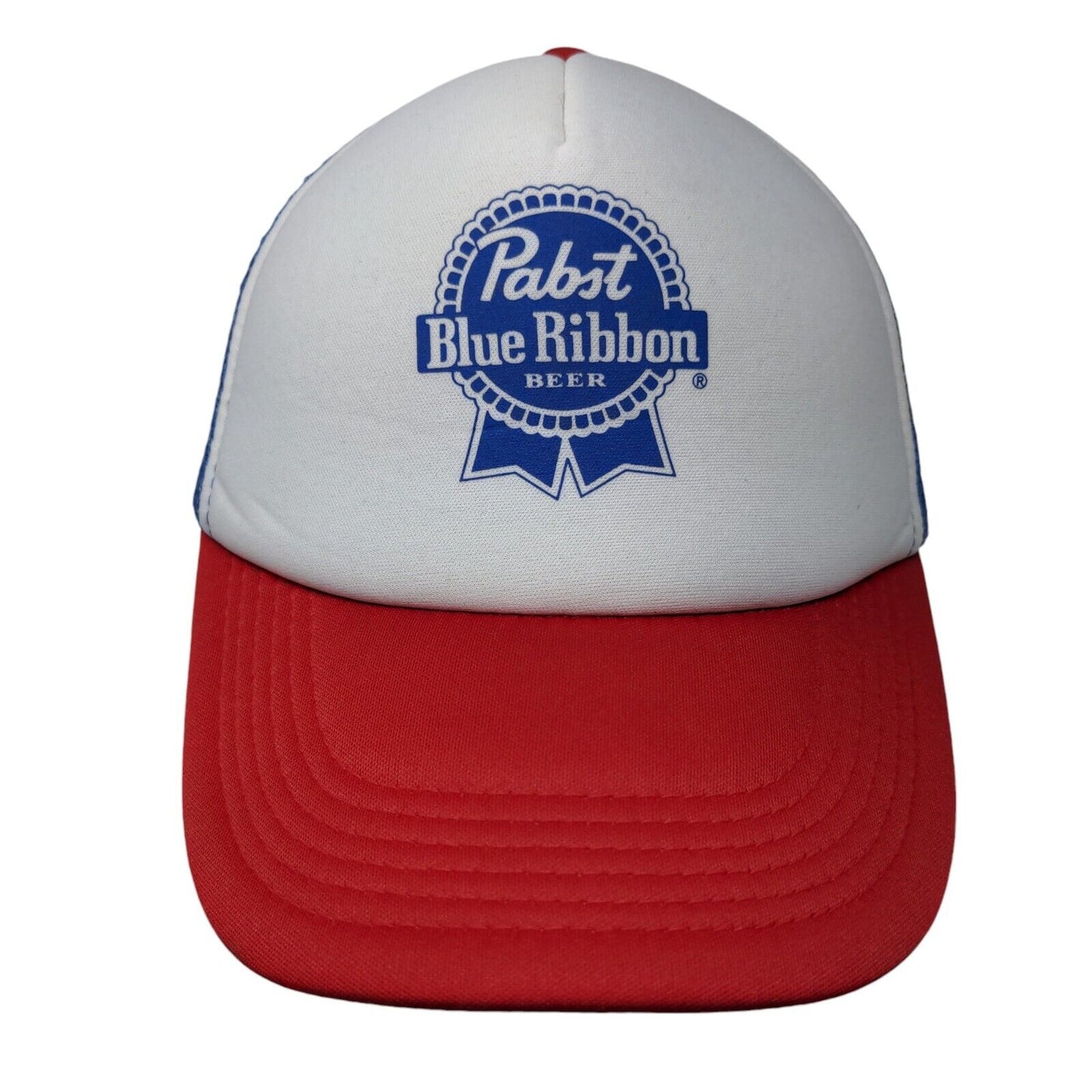 Pabst Blue Ribbon Snapback Mesh Back Trucker Hat Multi One Size Colorblock