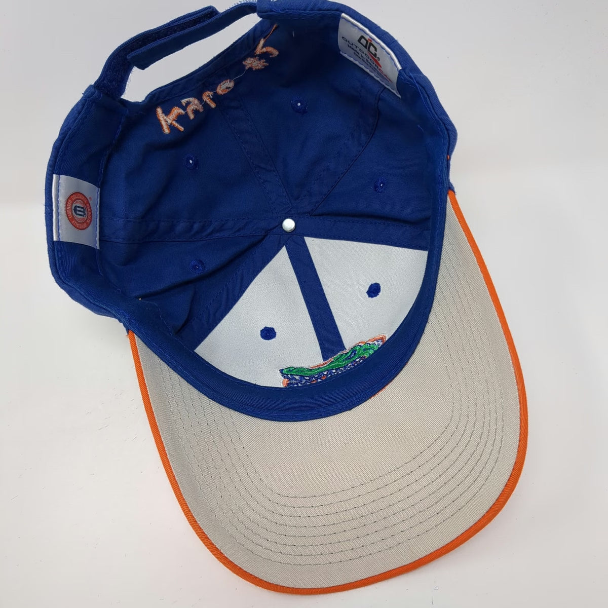 Outdoor Cap Florida Gators NCAA Blue Orange One Size Strapback Hat Kyle #2 Logo
