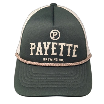 Richardson Trucker Hat Green Beige One Size Payette Brewing Co Mesh Back Rope