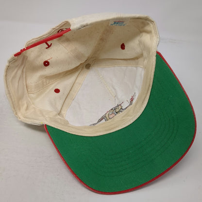 KC 5 Panel White Red OS Taz Firefighter Looney Tunes Snapback Hat Axe Vintage