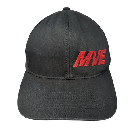 MVE 24/7 Fitted Mesh Back Trucker Hat Black L/XL Flexfit Port Authority