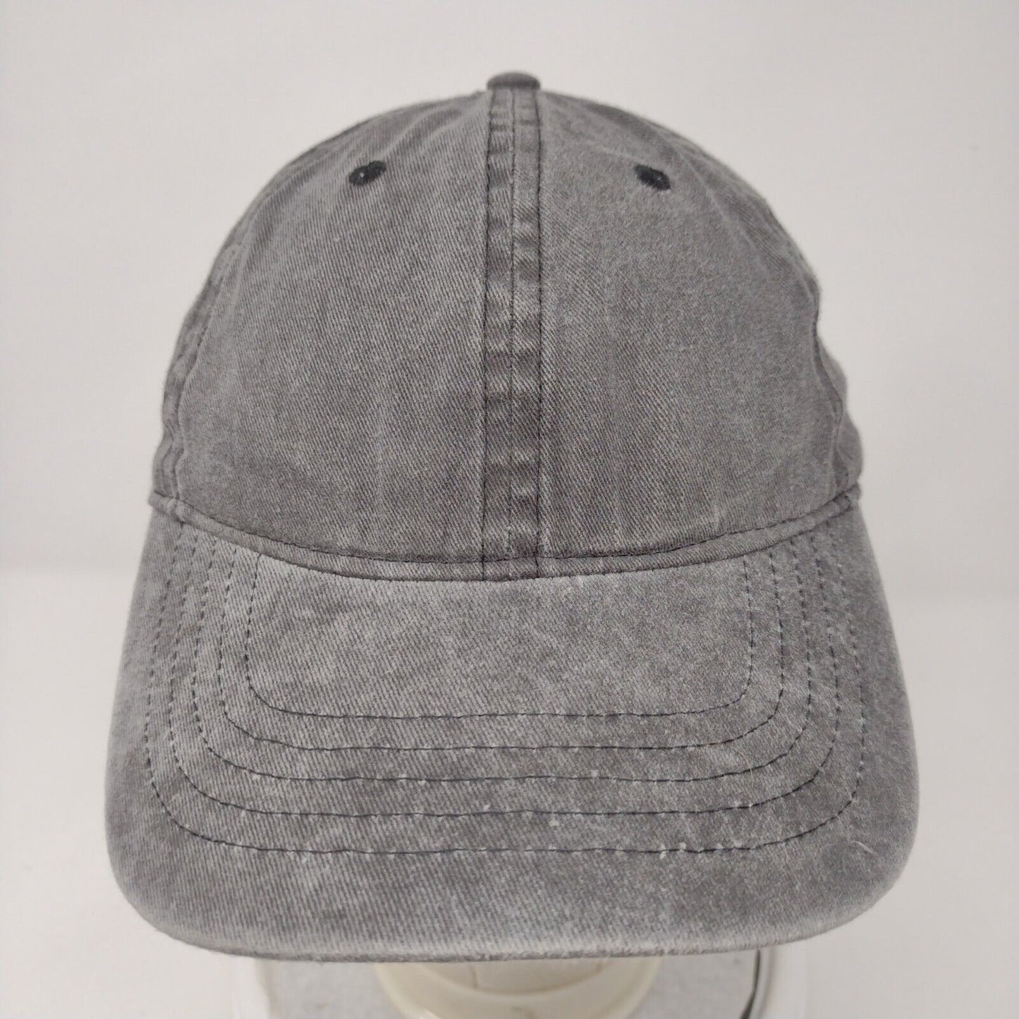 Unbranded Strapback Hat Gray OSFA Adjustable 6 Panel Blank Solid