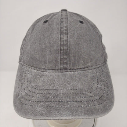 Unbranded Strapback Hat Gray OSFA Adjustable 6 Panel Blank Solid
