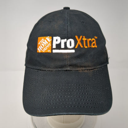 The Home Depot Pro Xtra Strapback Hat Black OSFA Embroidered Hit Wear